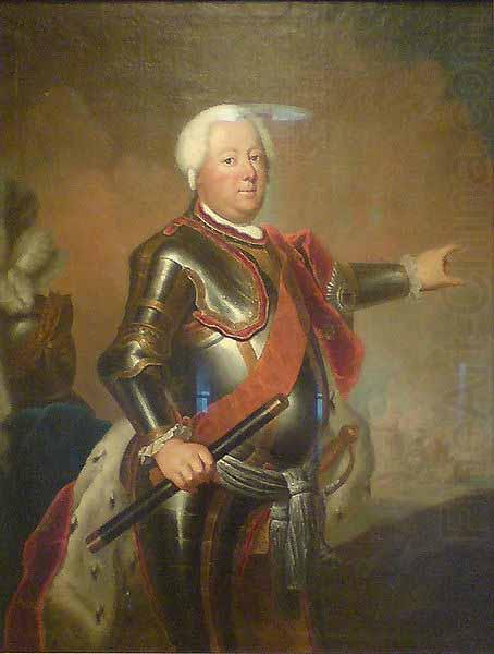 antoine pesne Portrait of Frederick William I of Prussia china oil painting image